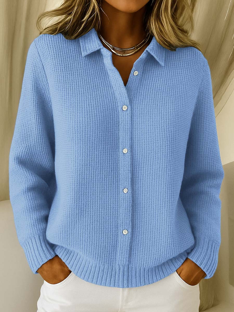 KROHN-E Damen Cardigan Klassisch Knöpfe Strickjacke