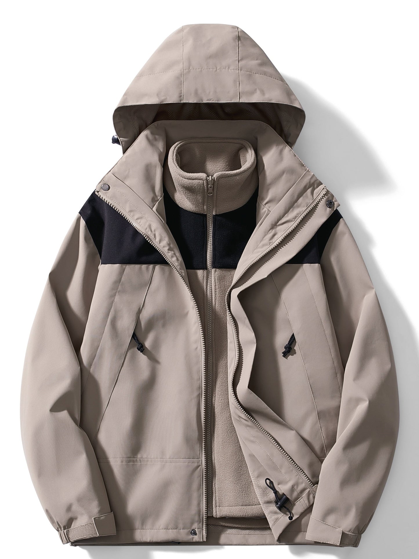 Krohn-e | Casual 3-In-1 Winterjacke mit Kapuze für Damen Ideal für Herbst Winter