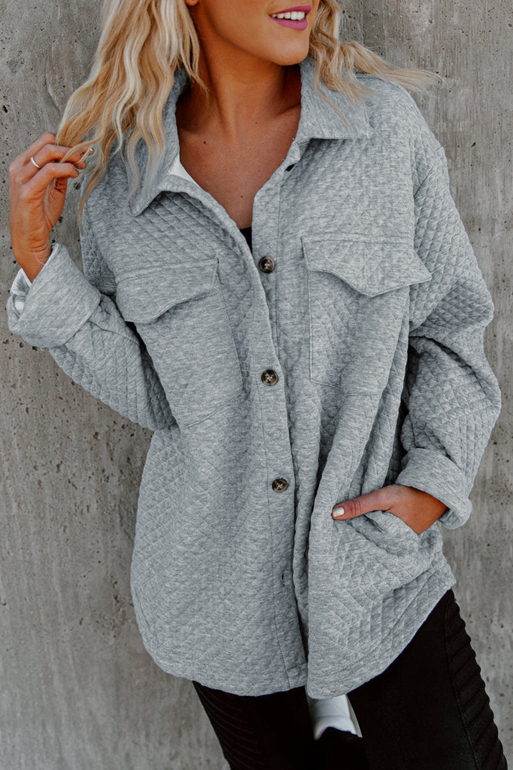 Krohn-e | Leichtgewicht Gesteppte Hemdjacke Polyester Komfort und Stil