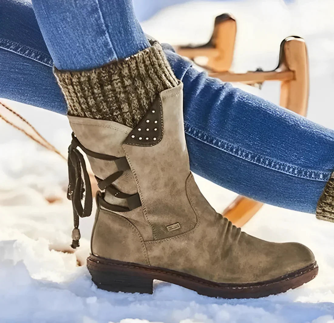 Krohn-e | Damen Winter Orthopädische Unterstützung Wolle Warme Stiefel