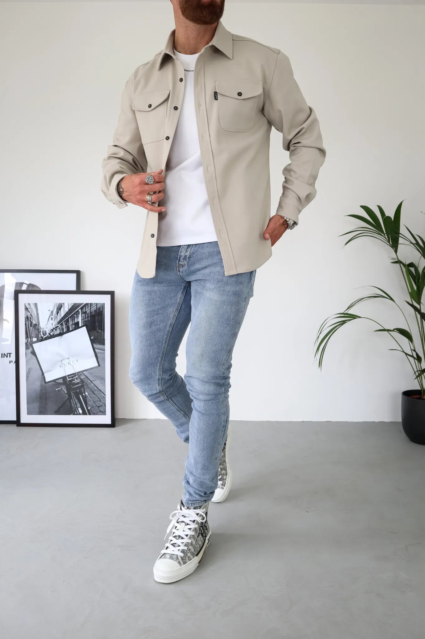 Herren Hemdjacke mit Knopfleiste von Marei