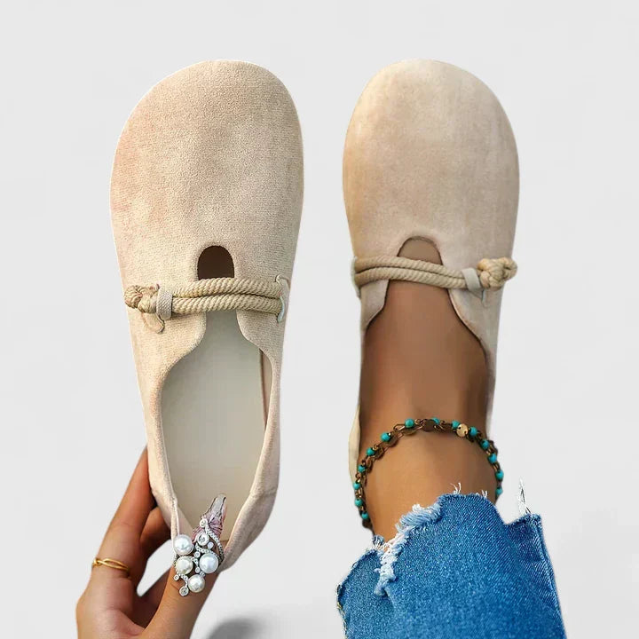KROHN-E Damen Loafer Slip-On Stützende Sohle Komfort