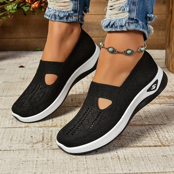KROHN-E Damen Slip-On Schuhe Leicht Atmungsaktiv Komfort Alltag