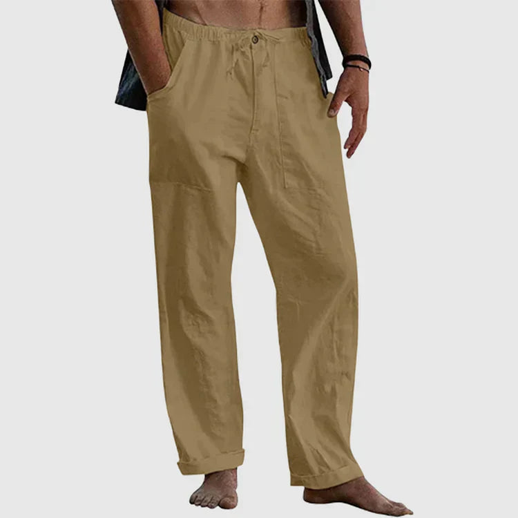 Herren-Leinenhose von Casper, lockerer Schnitt