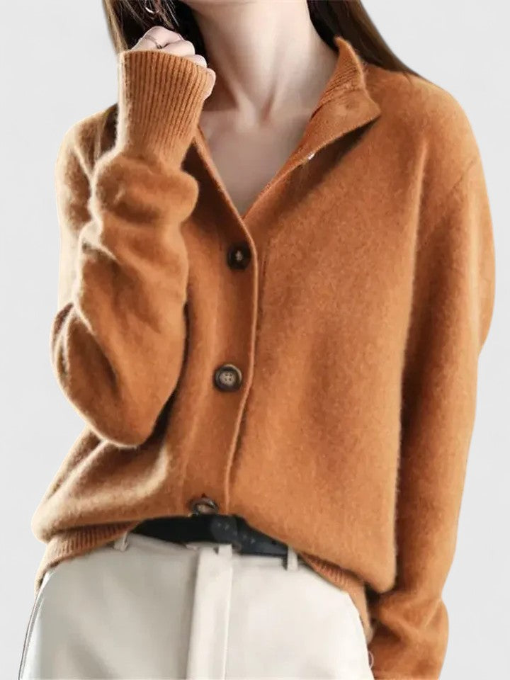 Krohn-e | Strickcardigan mit Knopfleiste