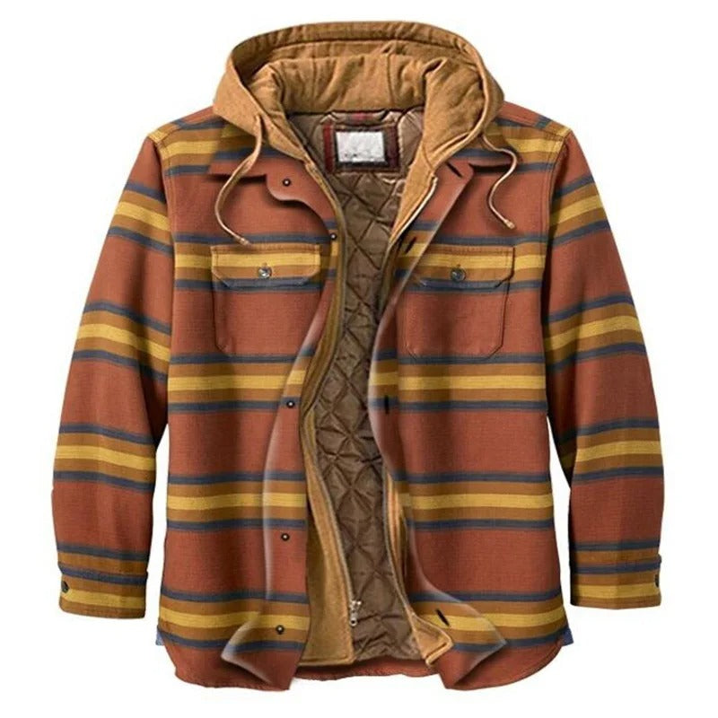 Herren Flanelljacke von Lukas, gefüttert mit Fleece, ideal für Herbst und Winter