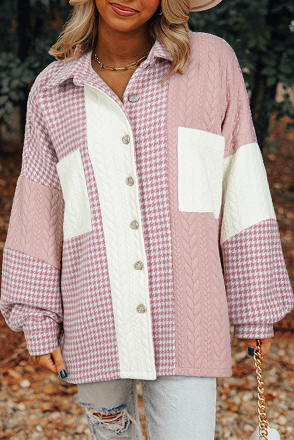 Krohn-e | Patchwork Hemdjacke Baumwollmischung Modern und Stilvoll