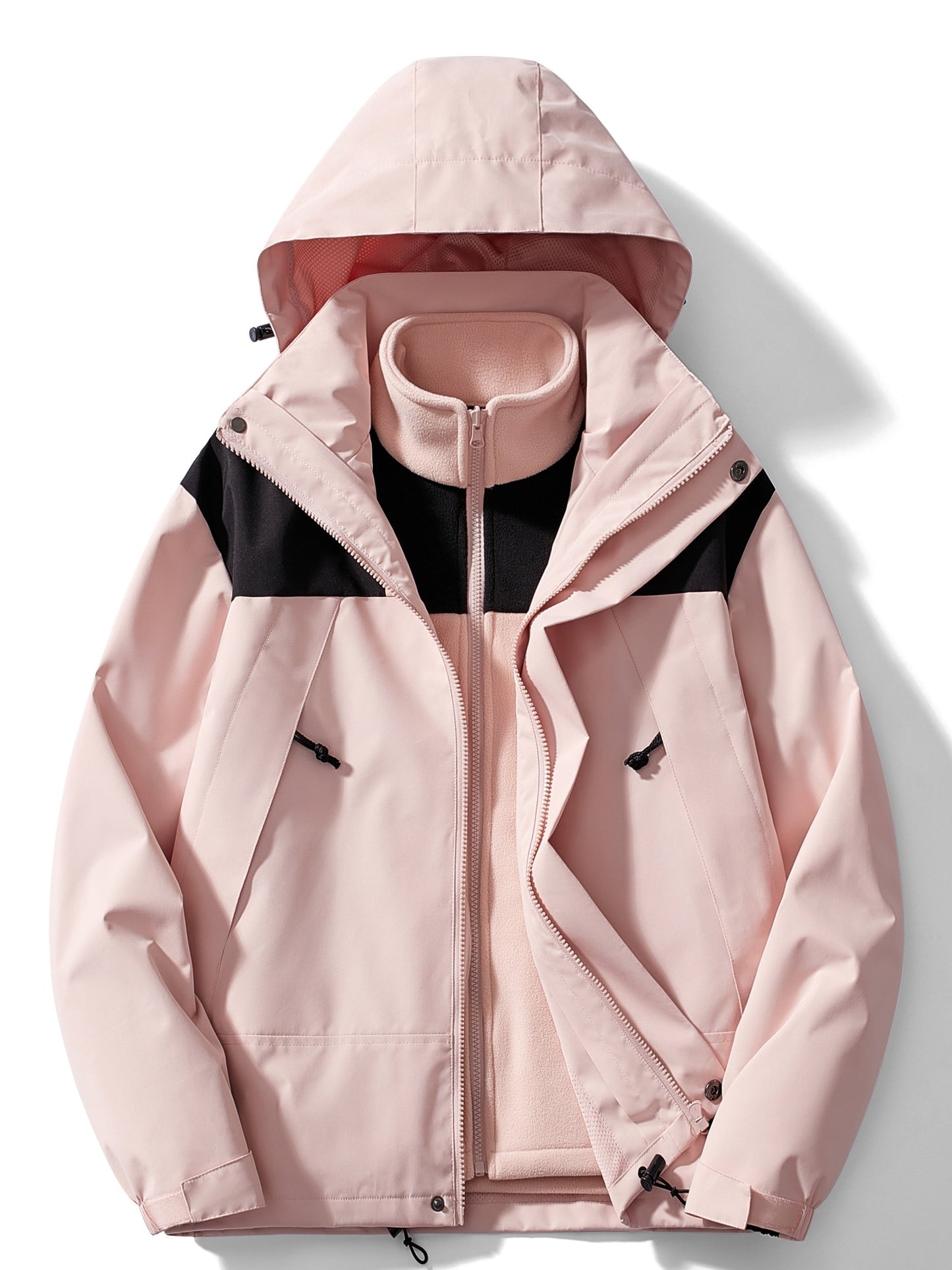 Krohn-e | Casual 3-In-1 Winterjacke mit Kapuze für Damen Ideal für Herbst Winter