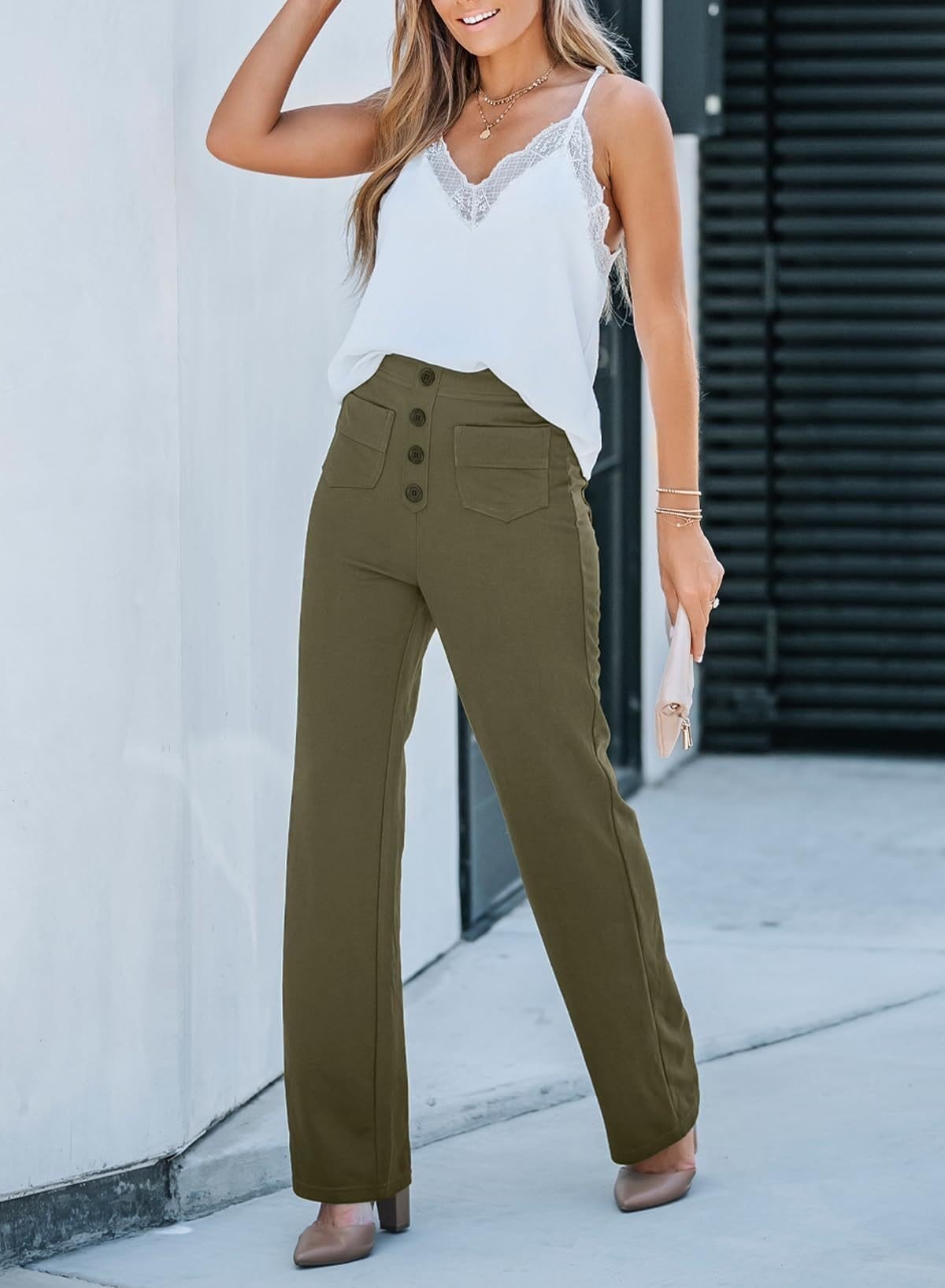 Nina Stretch-Hose mit hoher Taille