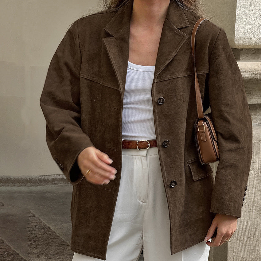 Krohn-e | Wildlederjacke mit Edler Optik