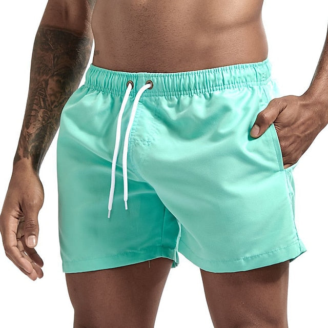 Strandshorts in Uni mit Kordelzug - Merk