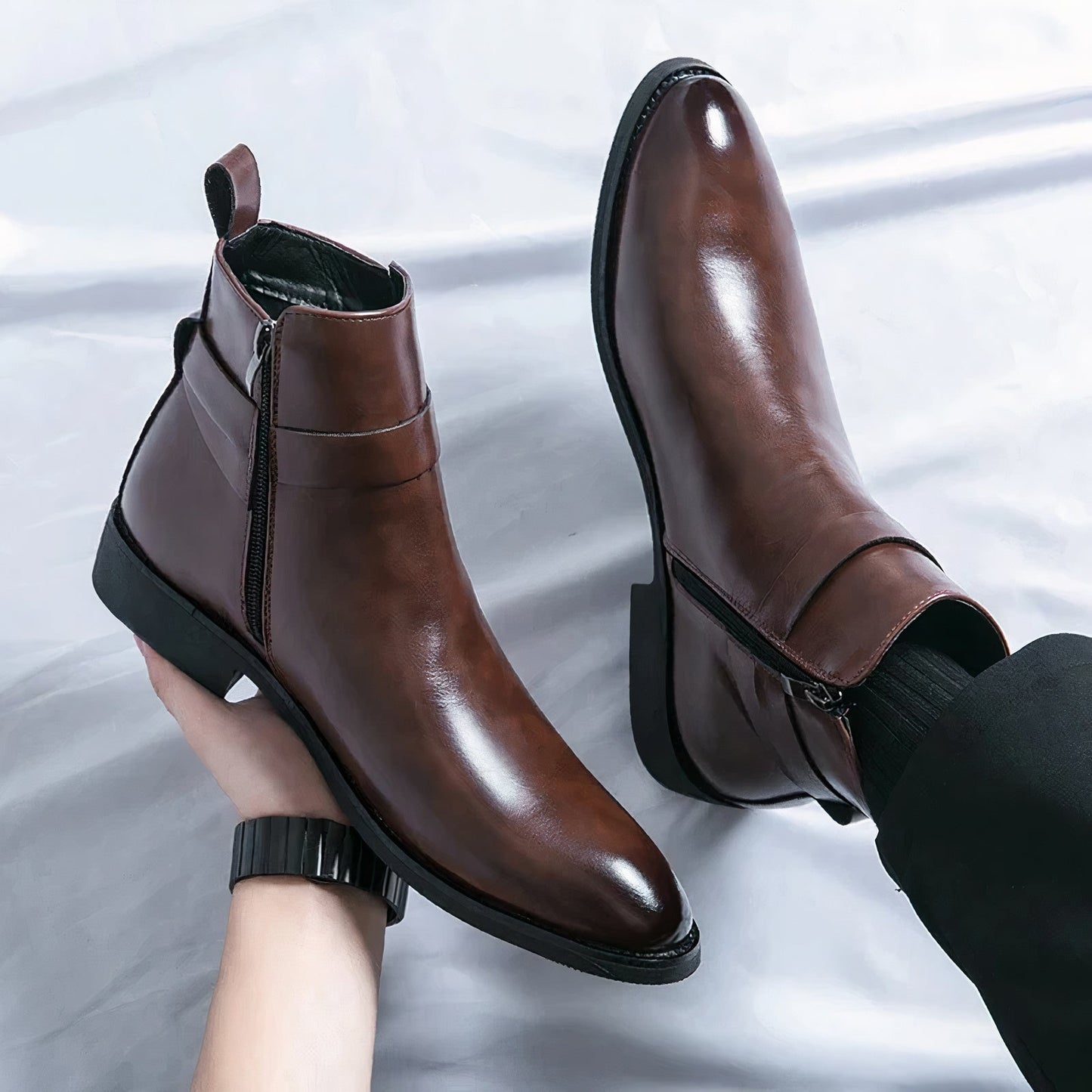 Männerschuh: Elegante Ankle Boots - Modell Ansgar