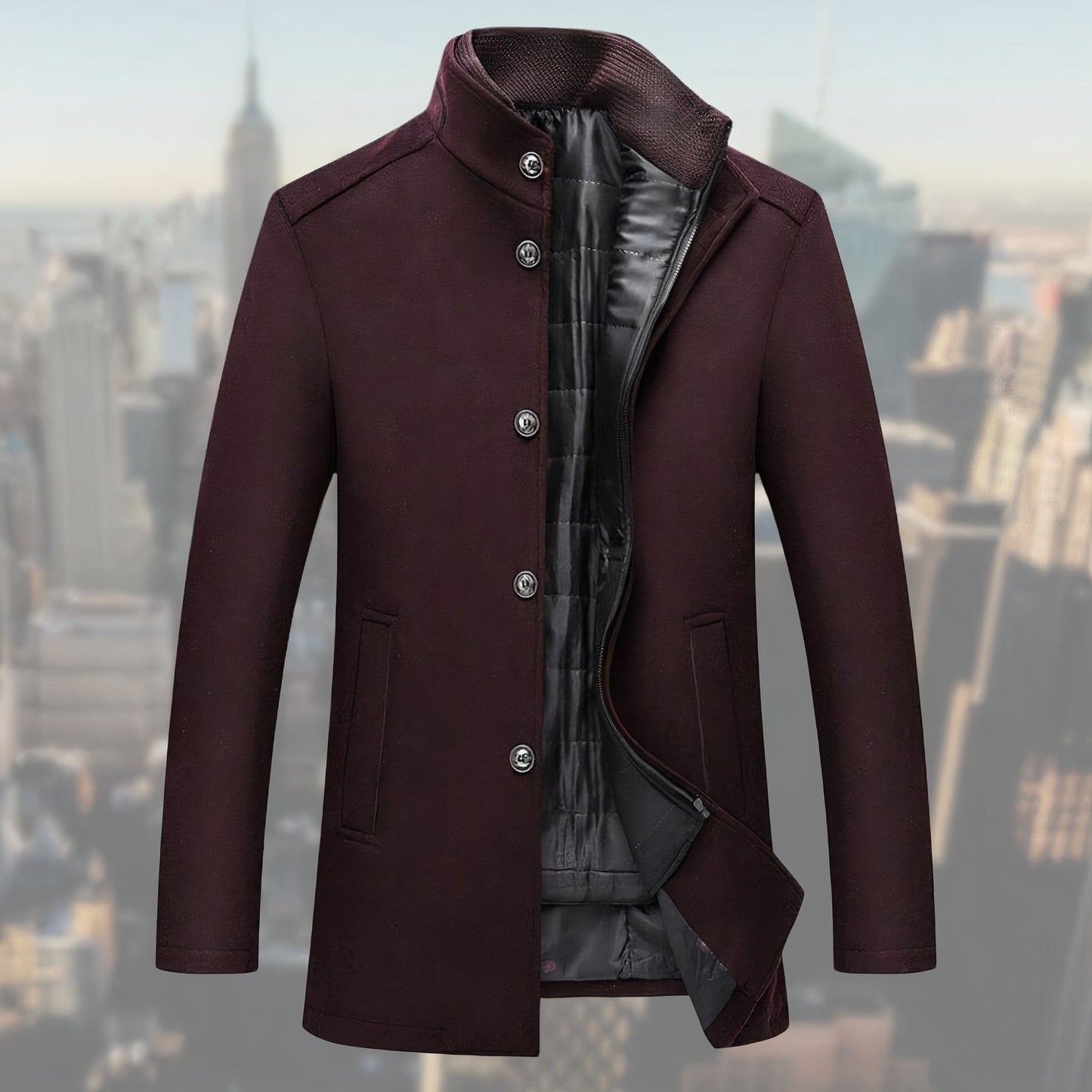 Hochwertiger, eleganter Herrenmantel Emilio