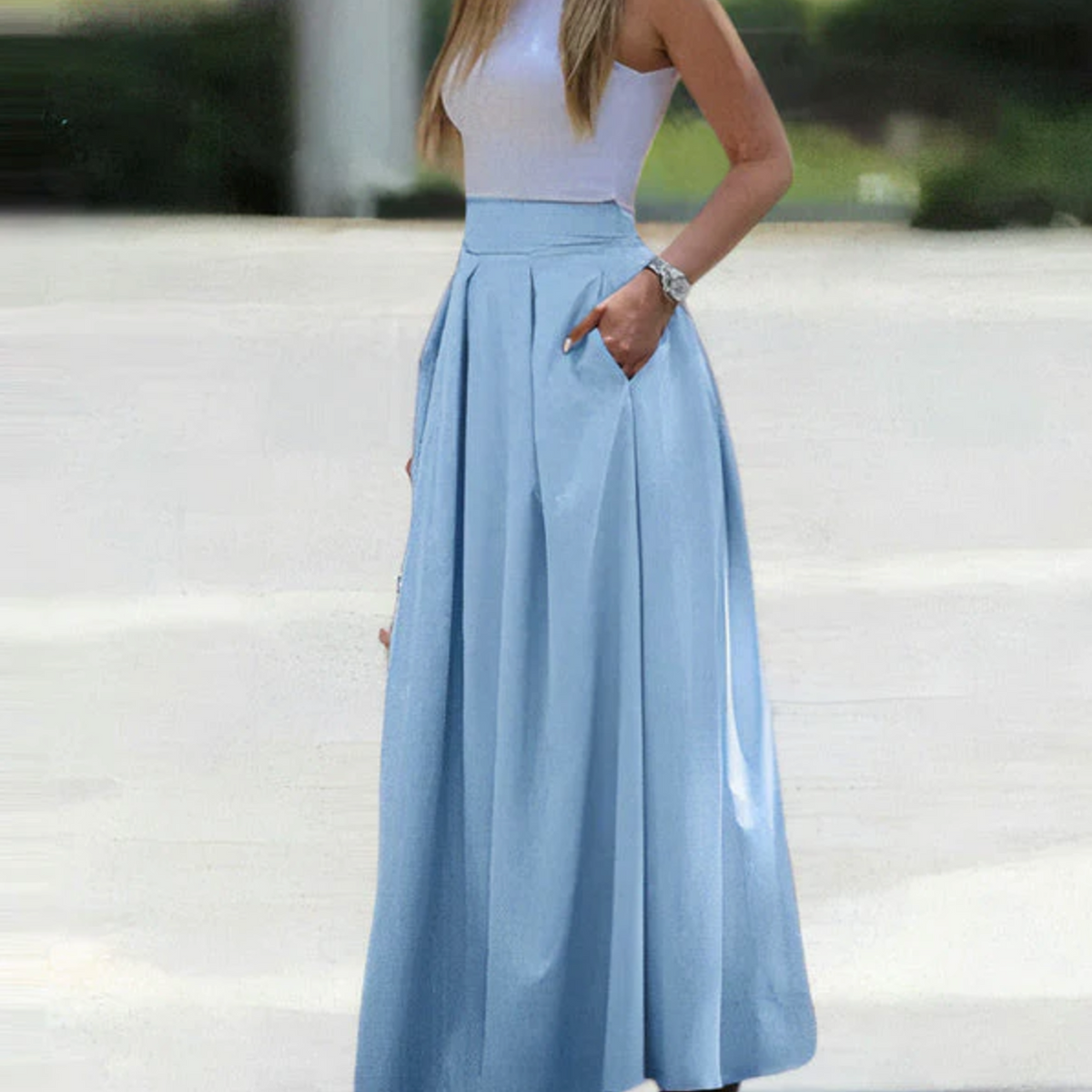 Lang, eleganter Sommerrock Anthea