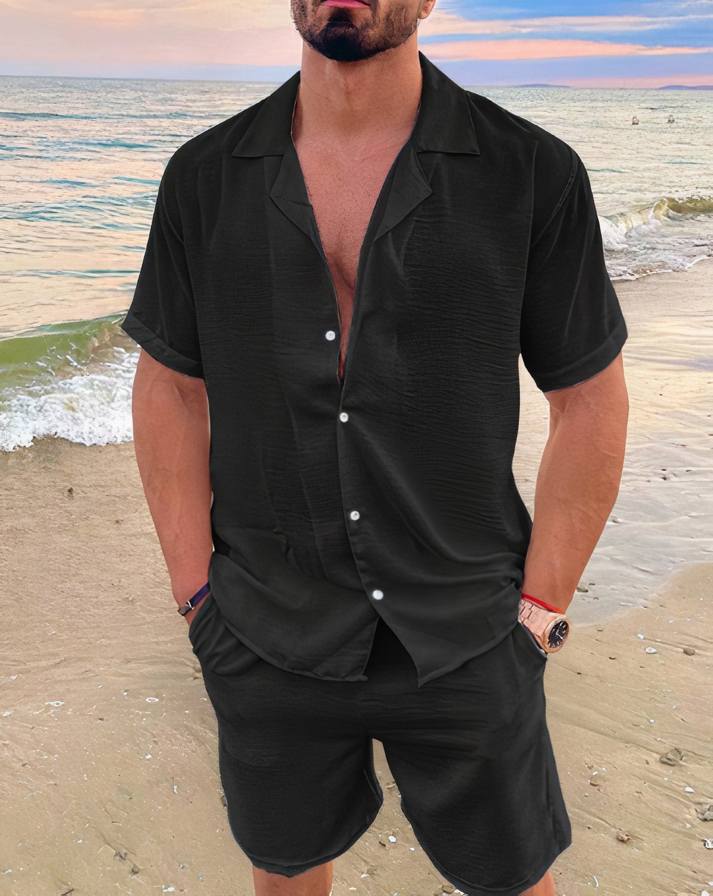 Herren Leinen Sommer-Outfit Rommy - Elegant