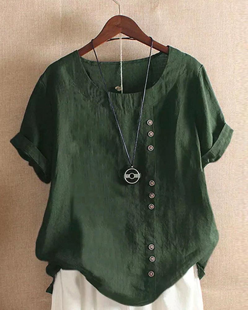 Sommerliches Leinen-T-Shirt für Damen - Ivonne (elegant)