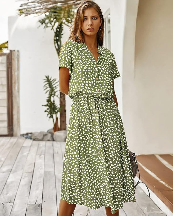 Sommerliches Damen-Midikleid im eleganten Vintage-Stil - Edeltraud