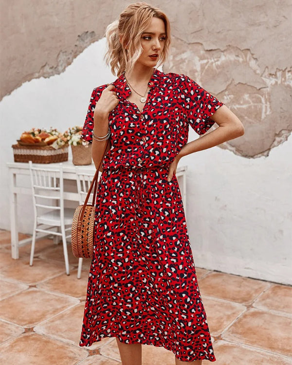Sommerliches Damen-Midikleid im eleganten Vintage-Stil - Edeltraud