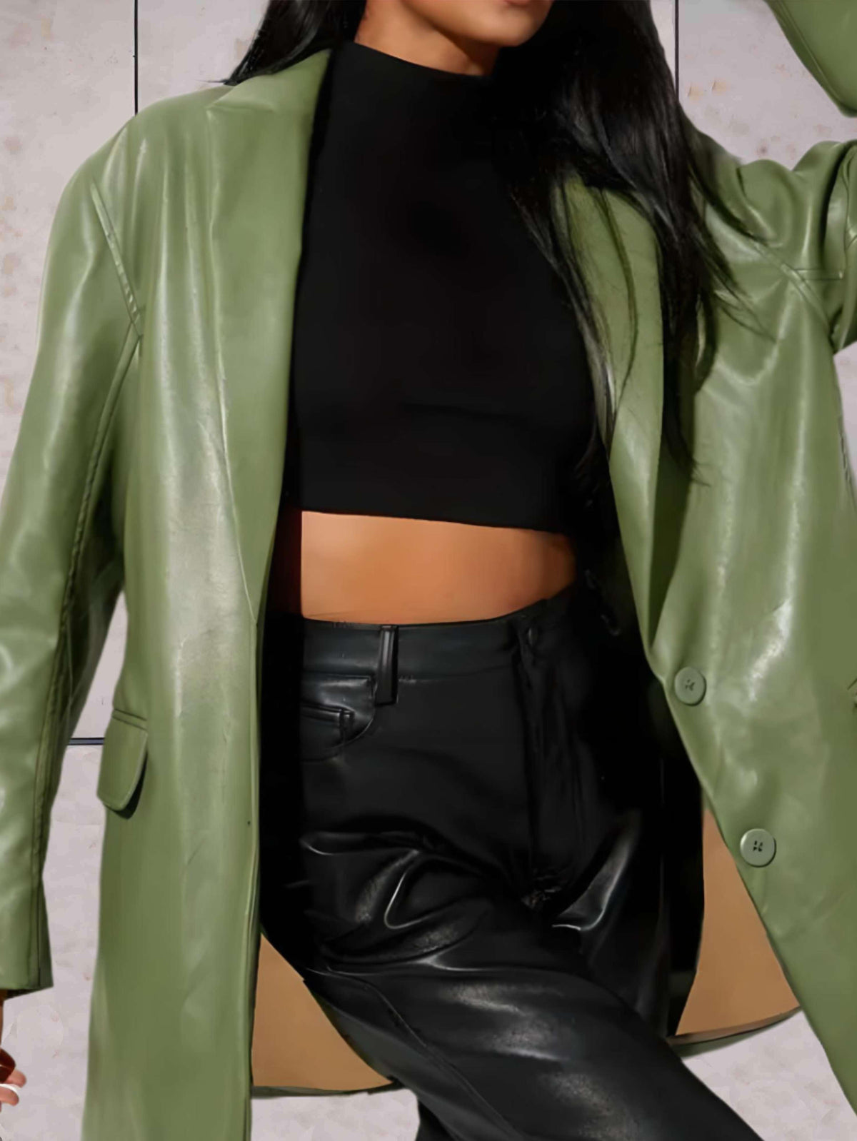 Edle Damen Lederjacke Aloisia mit Reverskragen