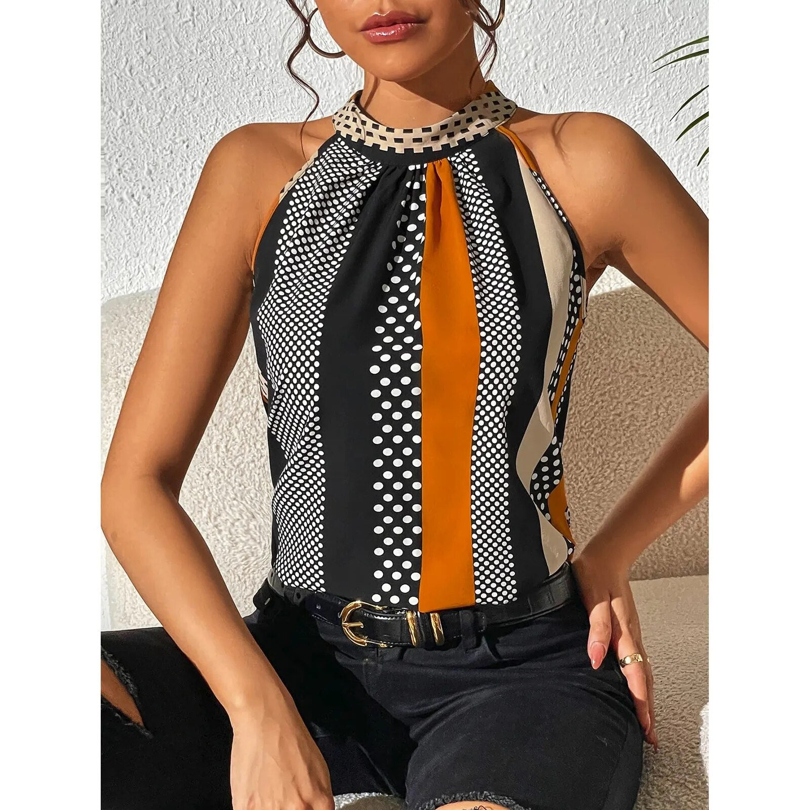 Polka Dot Trägertop für Damen