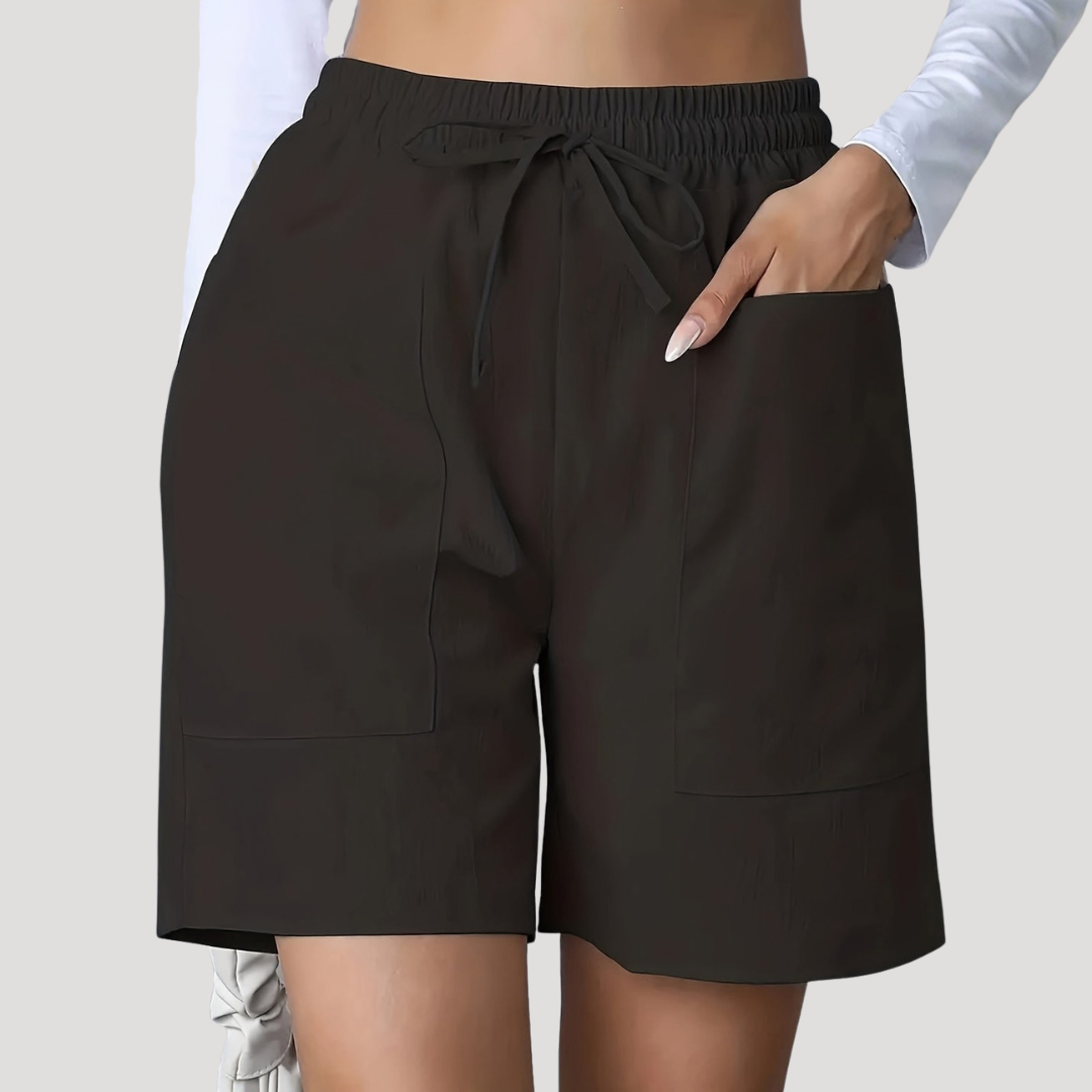 Emilia | Damen Entspannte Shorts mit Kordelzug