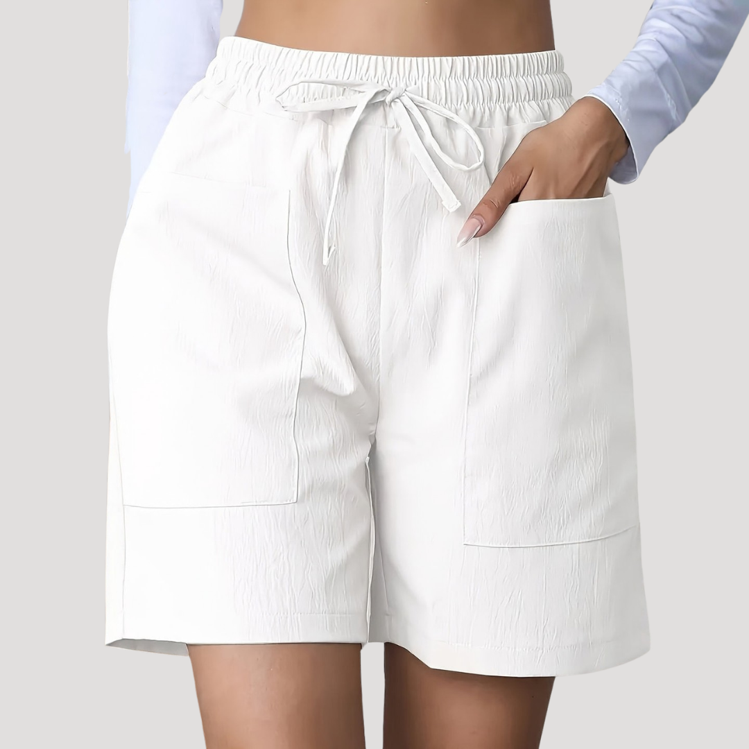 Emilia | Damen Entspannte Shorts mit Kordelzug