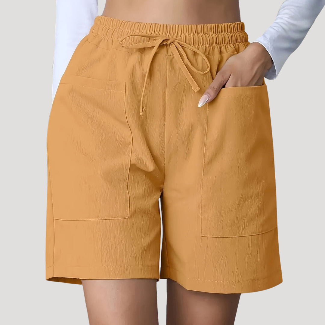 Emilia | Damen Entspannte Shorts mit Kordelzug