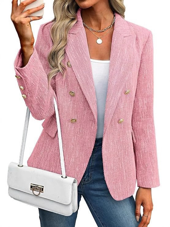 Estrid | Damen Zweireihiger Blazer mit Reverskragen