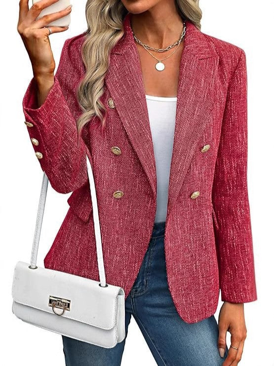Estrid | Damen Zweireihiger Blazer mit Reverskragen