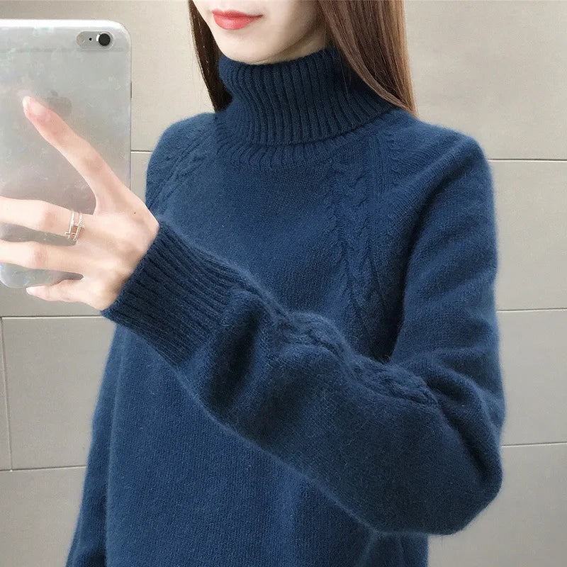 Krohn-e | Klassischer Rollkragenpullover Wollmischung Warm und Stilvoll