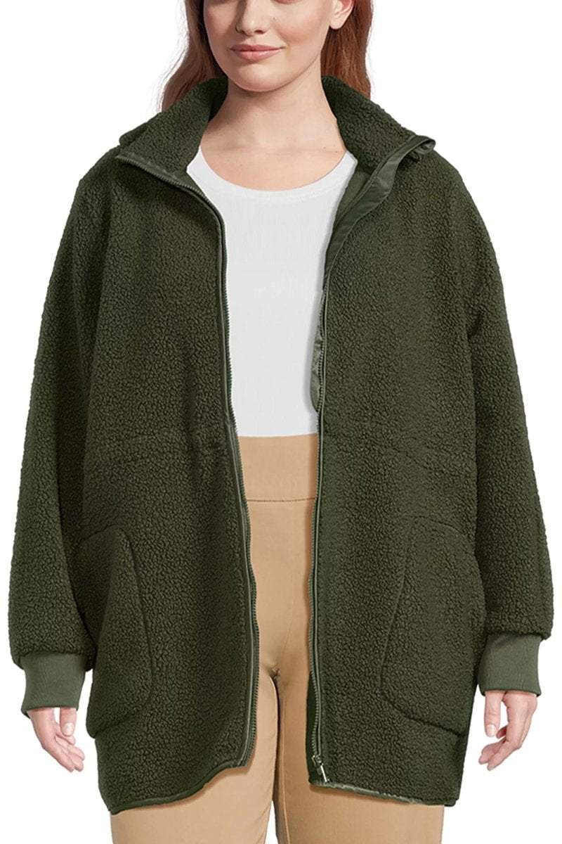 Weiche Fleecejacke mit Kapuze von Fudus
