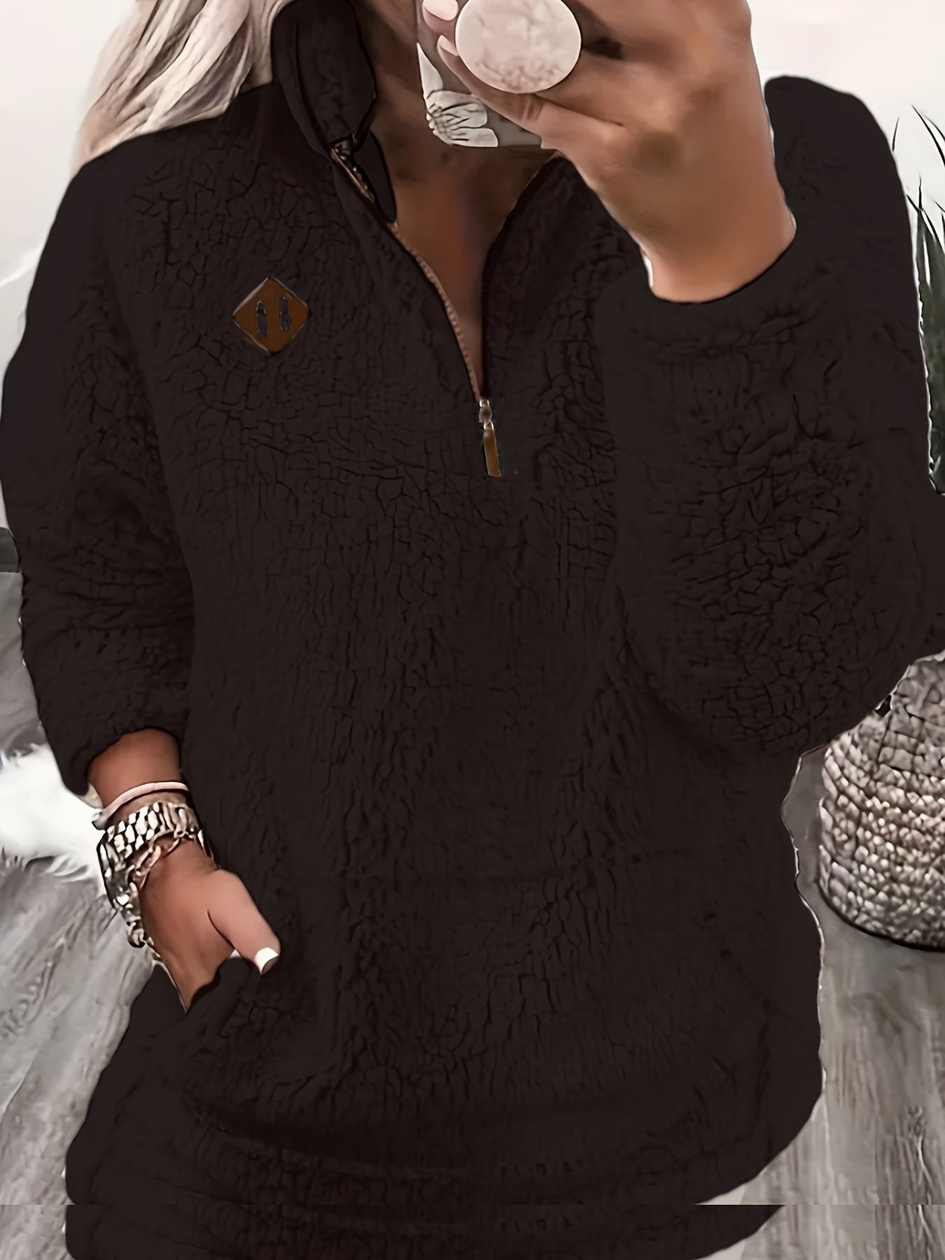 Krohn-e | Leichtgewicht Fleece-pullover mit Reißverschluss Polyester Warm und Bequem