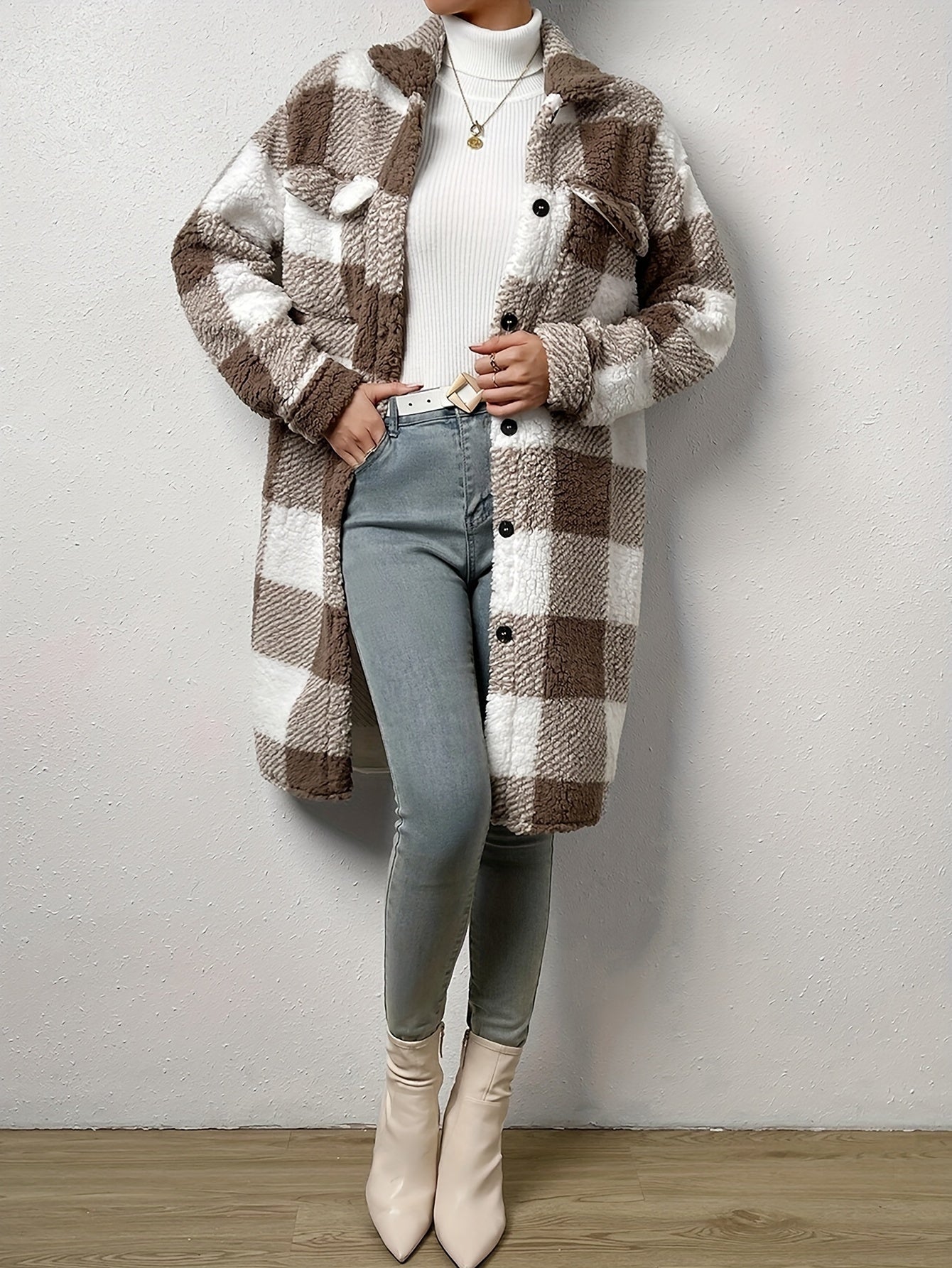 Krohn-e | Sherpa-Jacke - elegante Damen-Außenjacke für Stil und Wärme