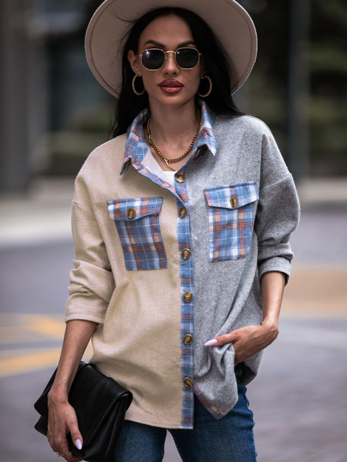 Krohn-e | Karo Kontrast Drop Shoulder Shacket