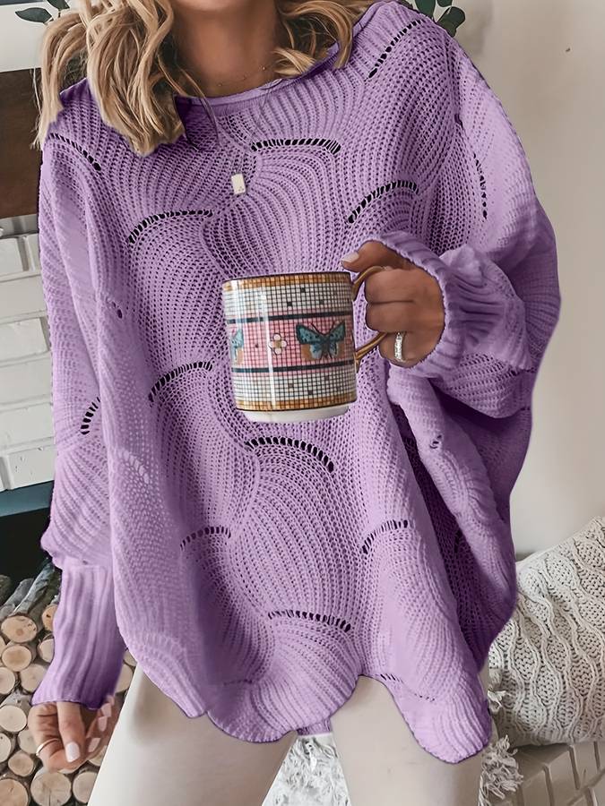 Einfarbiger, entspannter Pullover