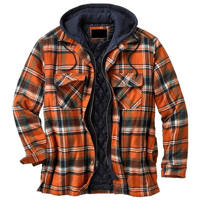 Herren Flanelljacke von Lukas, gefüttert mit Fleece, ideal für Herbst und Winter