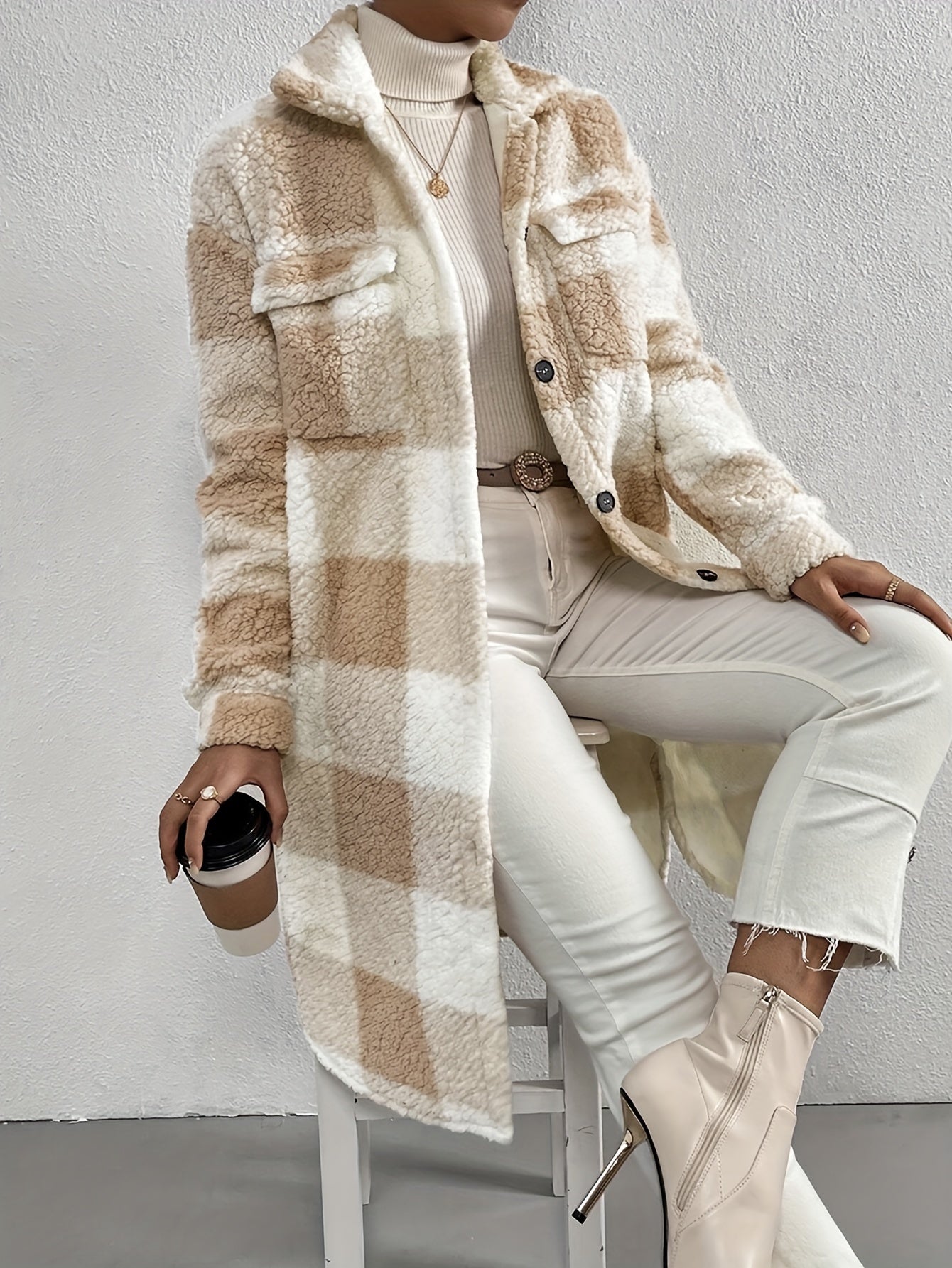 Krohn-e | Sherpa-Jacke - elegante Damen-Außenjacke für Stil und Wärme