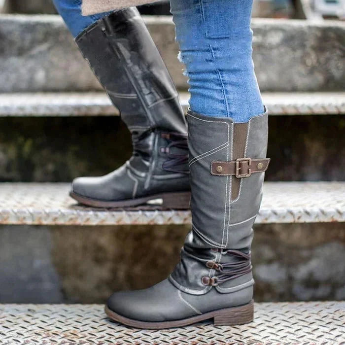 Beverly Damenstiefel: Hohe Schneestiefel mit Reißverschluss