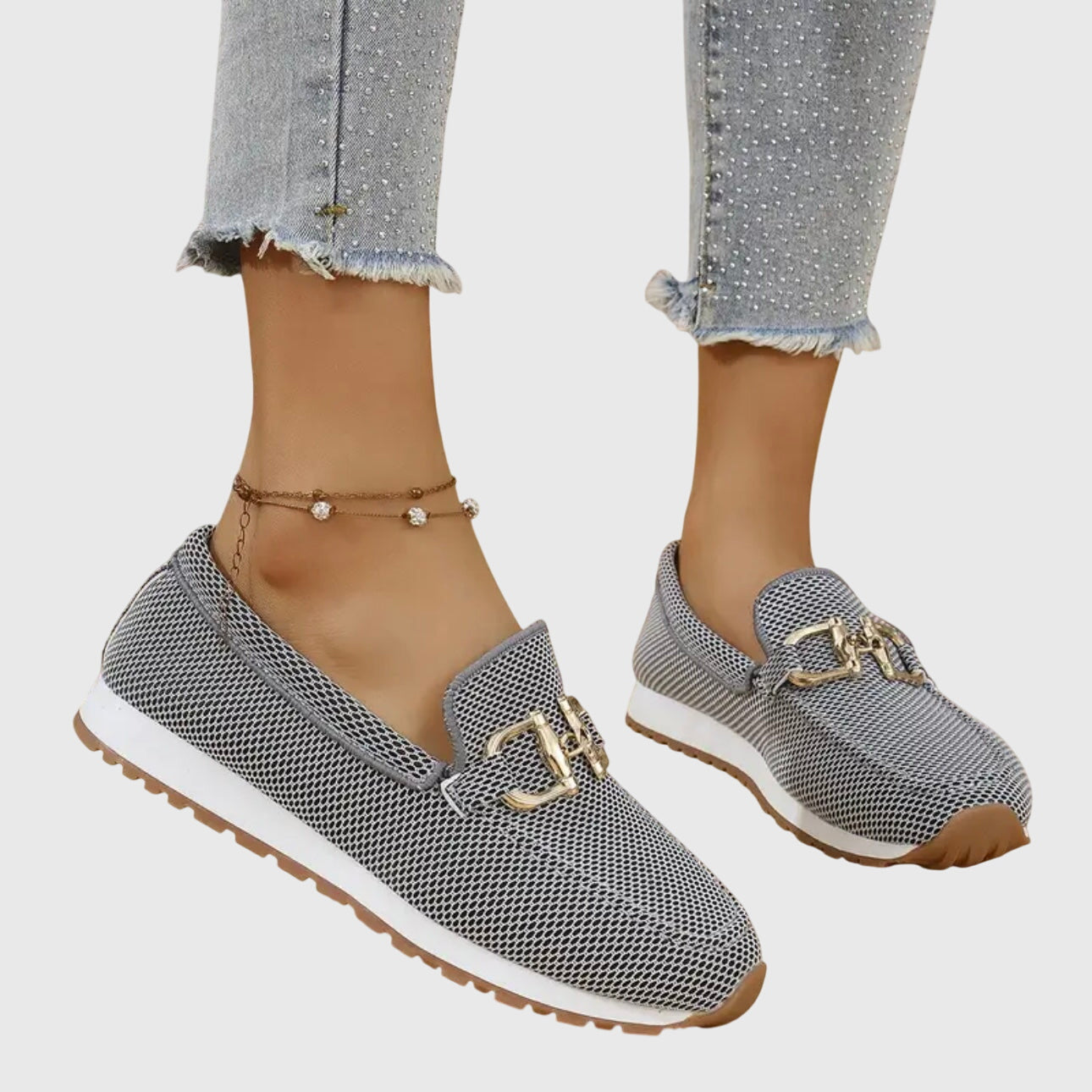 KROHN-E Damen Loafer Slip-On Ergonomisch Gepolstert Bequem
