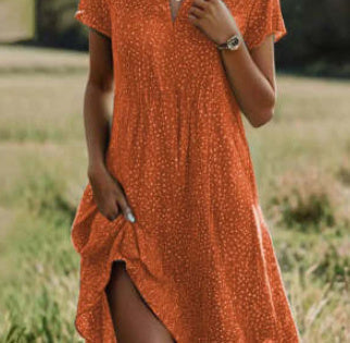 Ethno-Style Midikleid für Damen von Fudus