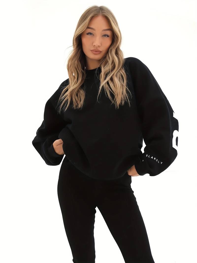 Fudus Sweatshirt mit auffälligem Rückendesign