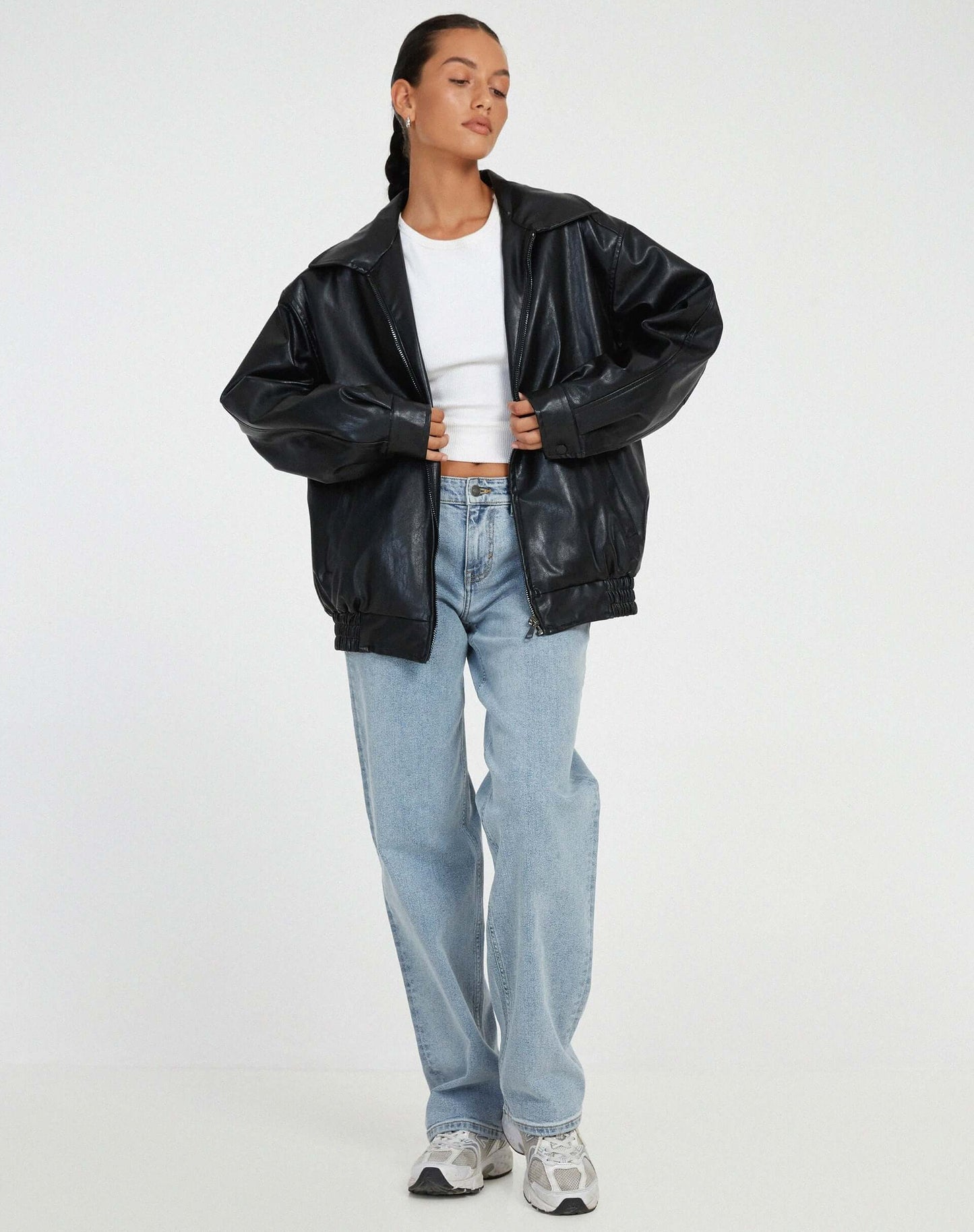 Krohn-e | Übergroße Damen Kunstlederjacke