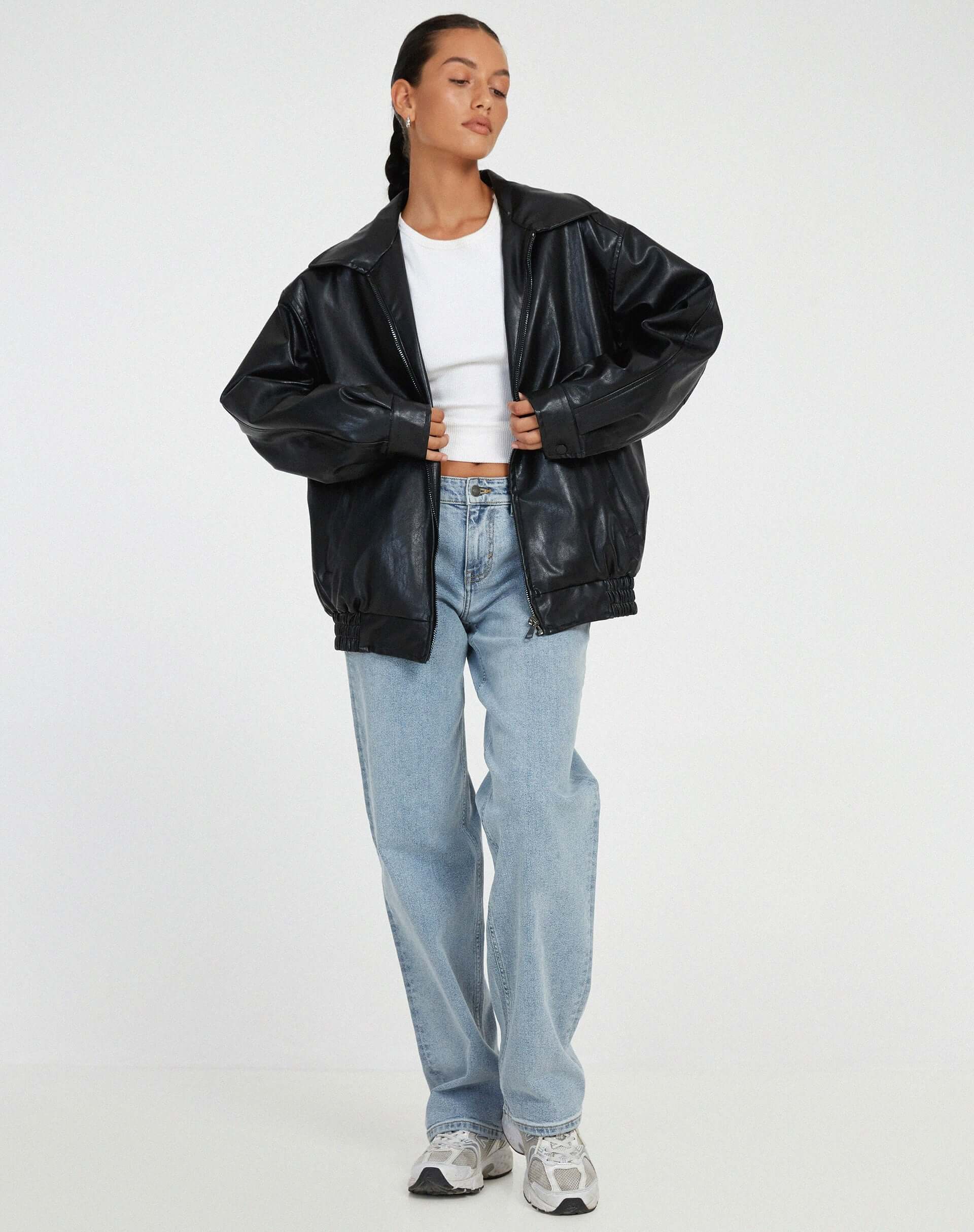 Krohn-e | Übergroße Damen Kunstlederjacke