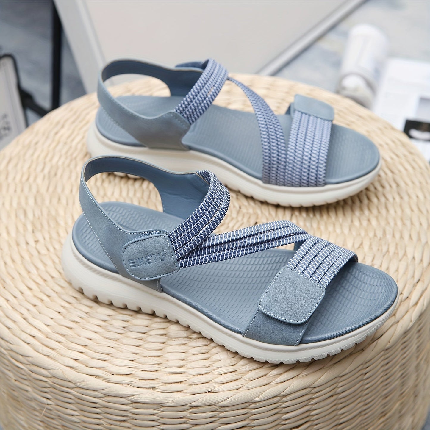 KROHN-E Damen Orthopädische Sandalen Fußgewölbe-Stütze Verstellbar