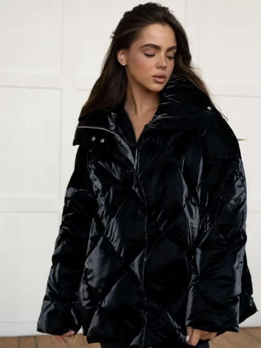 Krohn-e | Übergroße Pufferjacke mit Reißverschluss
