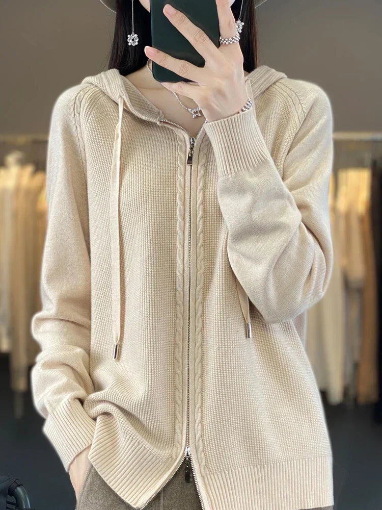 Garvin | Luxurious Hooded Cardigan