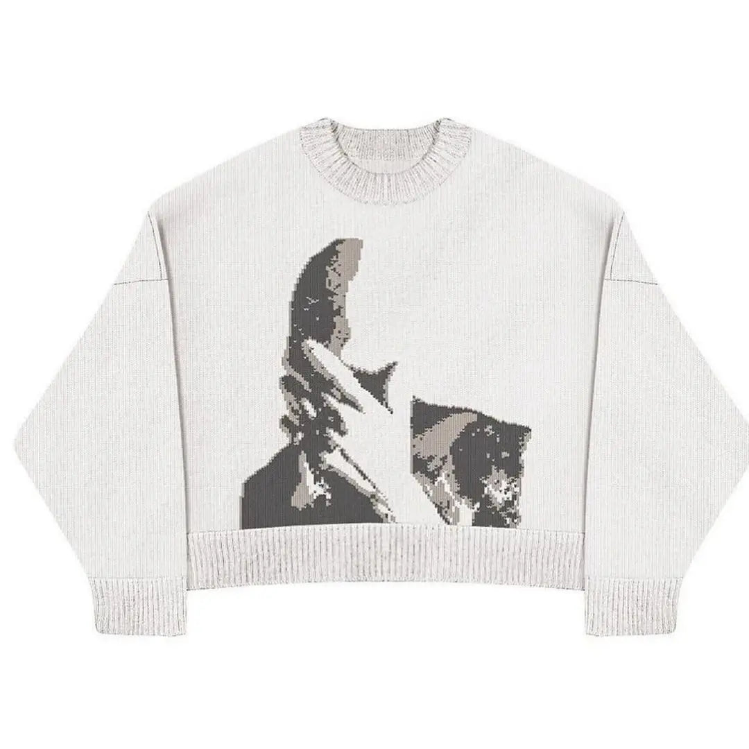 Krohn-e | Strickpullover mit Grafischem Motiv Weich und Warm Einzigartiges Design