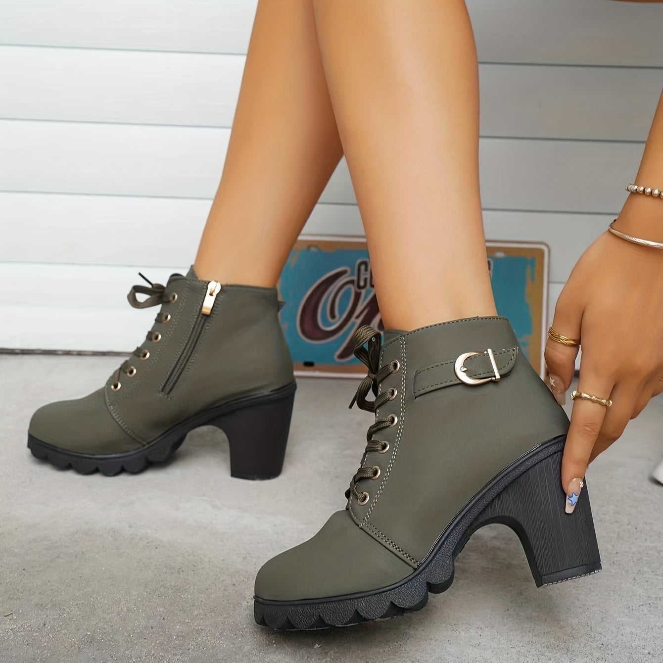 Aria Stiefeletten mit hohen Absätzen