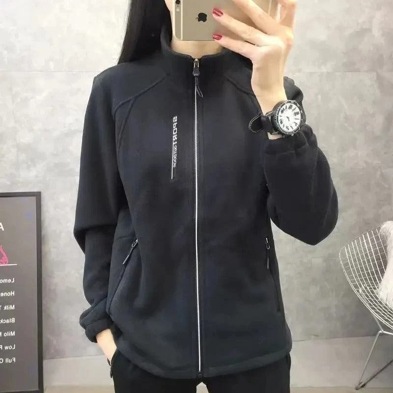 Krohn-e | Warme Winter Fleece Jacke für Damen