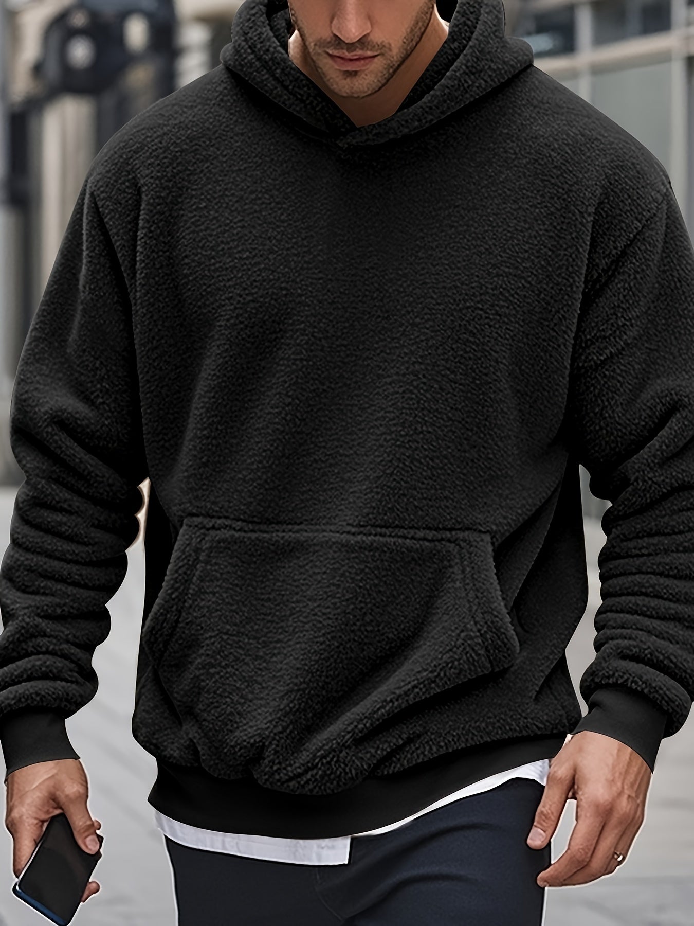 Krohn-e | Weiche Fleece-hoodie Polyester Komfort und Stil